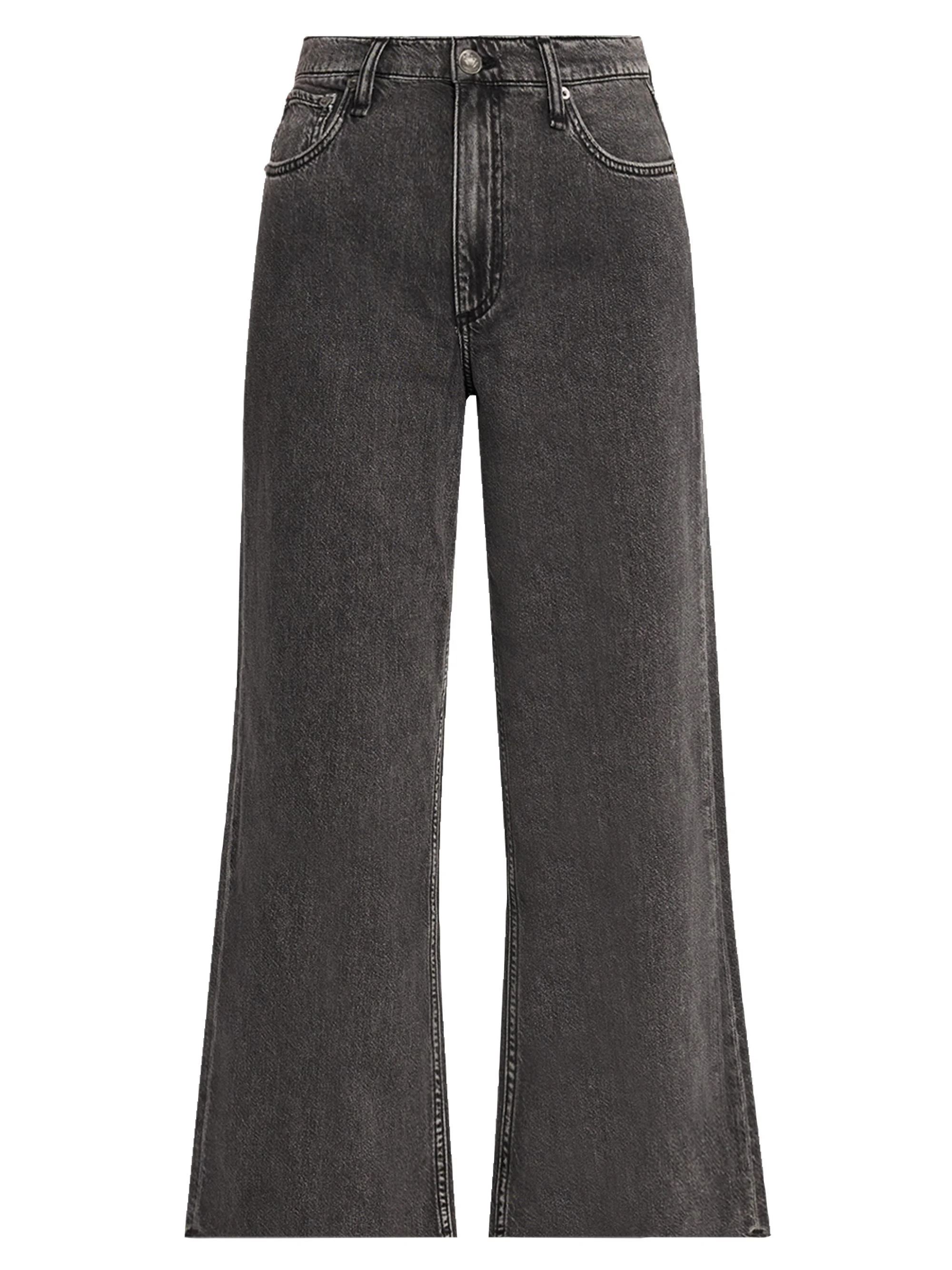 Women's Andi Featherweight High-Rise Wide-Leg Ankle Jeans - Black - 1