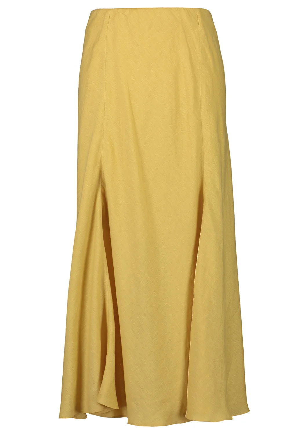 Fit And Flare Midi Skirt - Sun Yellow - 1