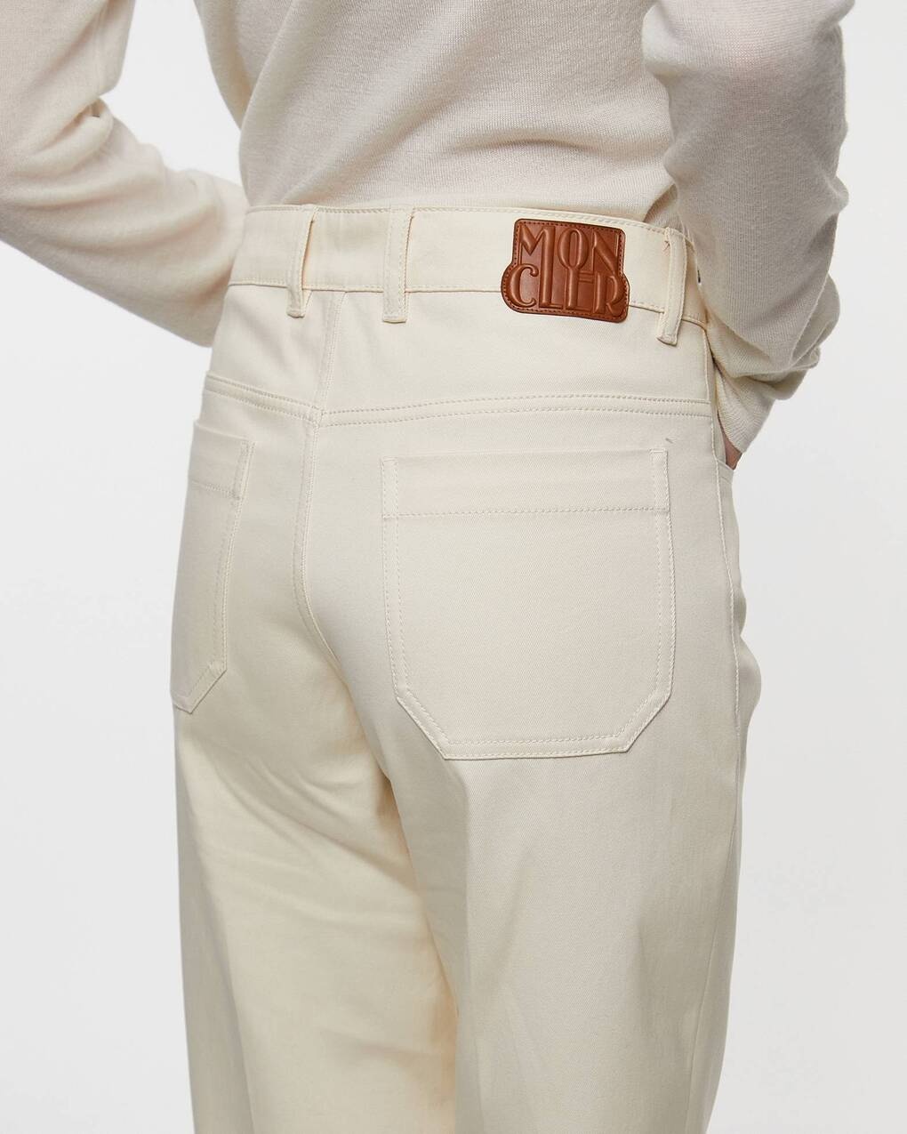 Jeans Gabardine Straight Leg Ljusbeige - 5