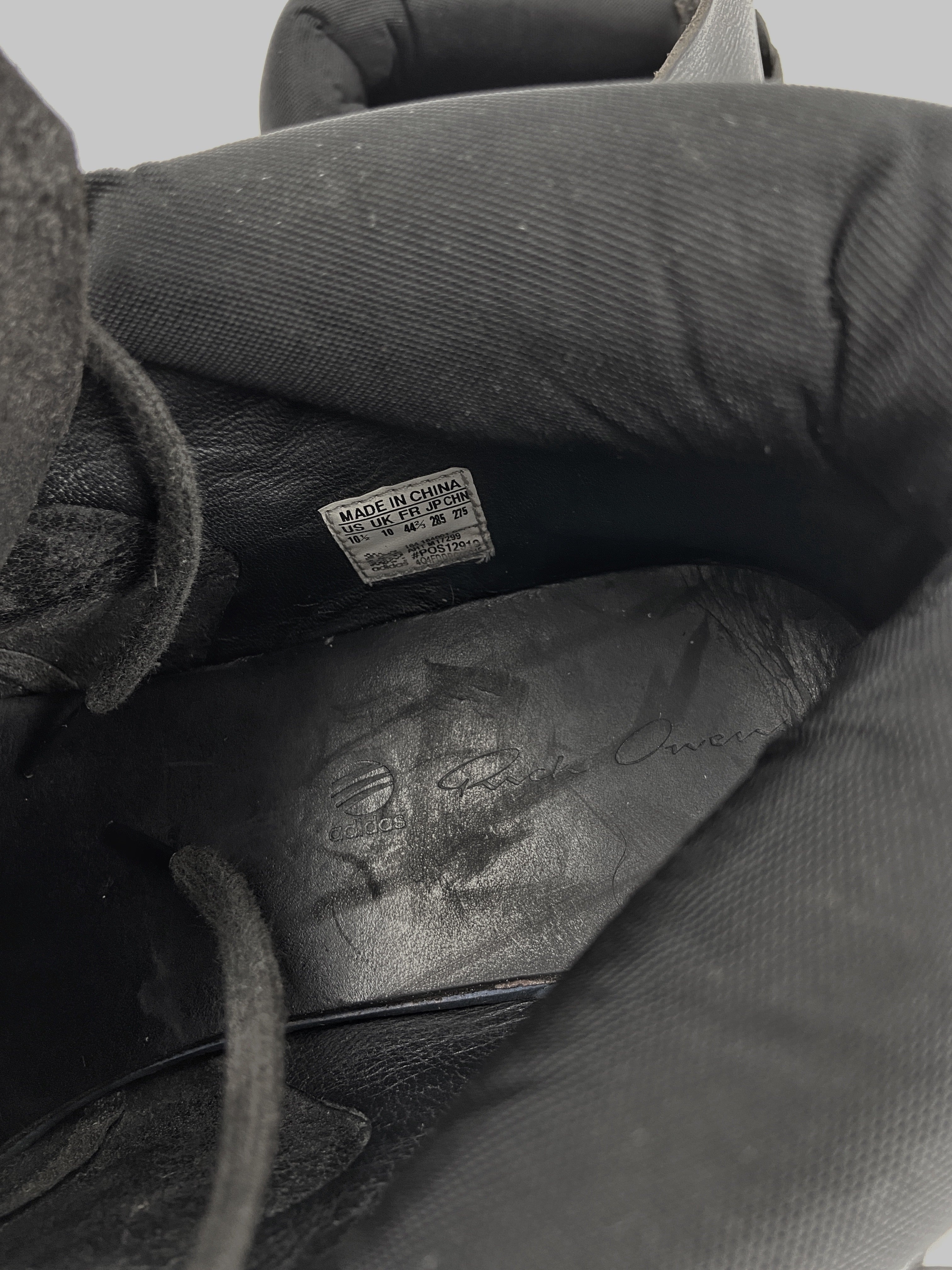 Rick Owens X Adidas Triple Black Runner 44 - 7