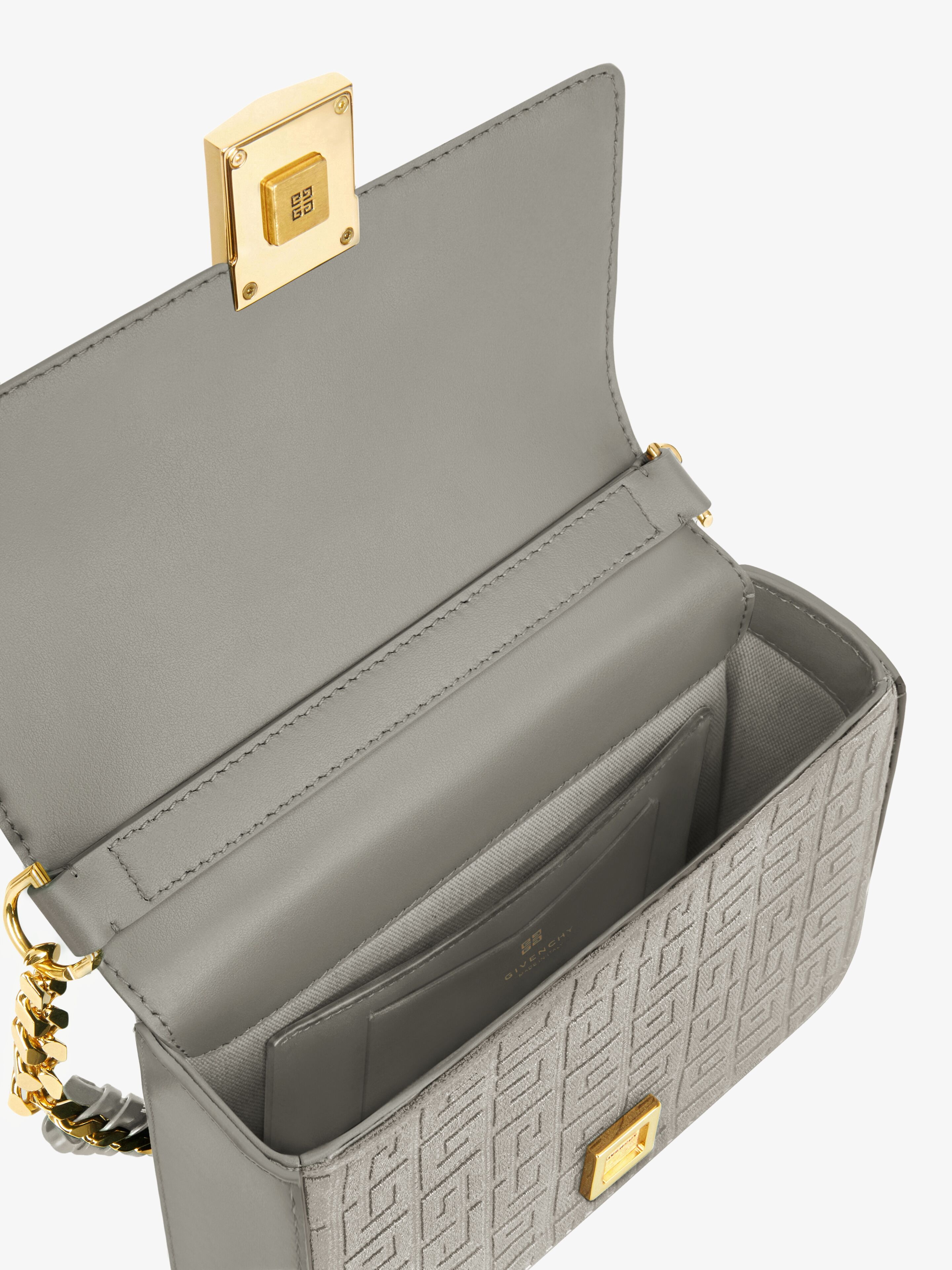 MEDIUM 4G BAG IN 4G EMBROIDERY WITH CHAIN - 6