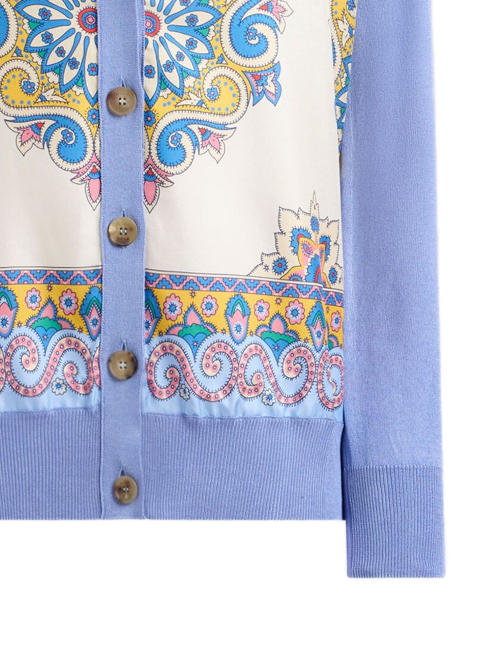 printed silk cardigan - 2
