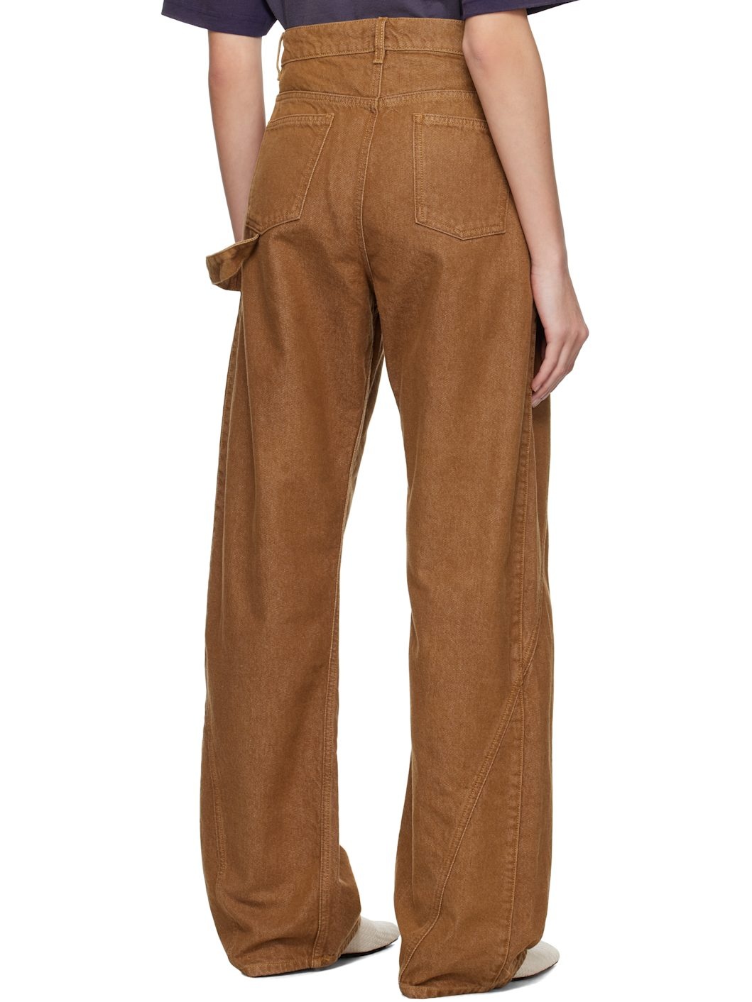 Brown Twisted Workwear Jeans - 3