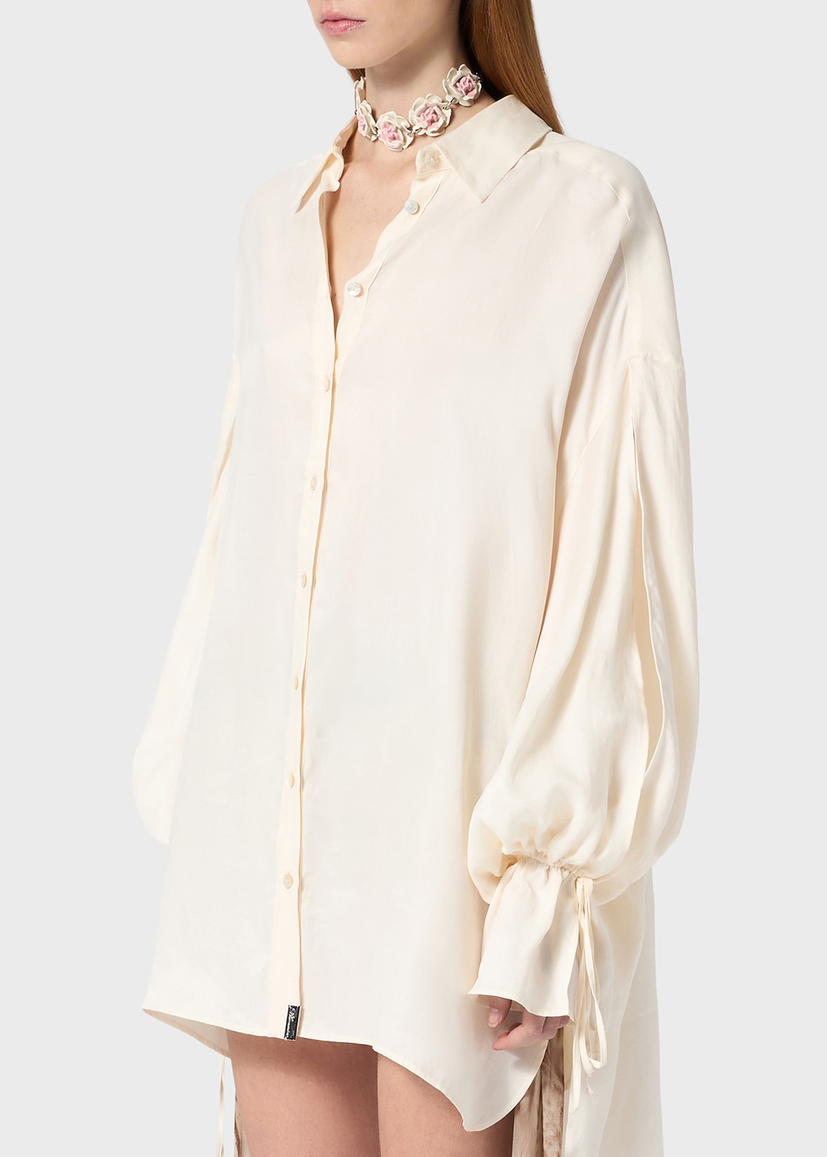 OVERSIZED SHIRT IN WASHED GABARDINE - 5