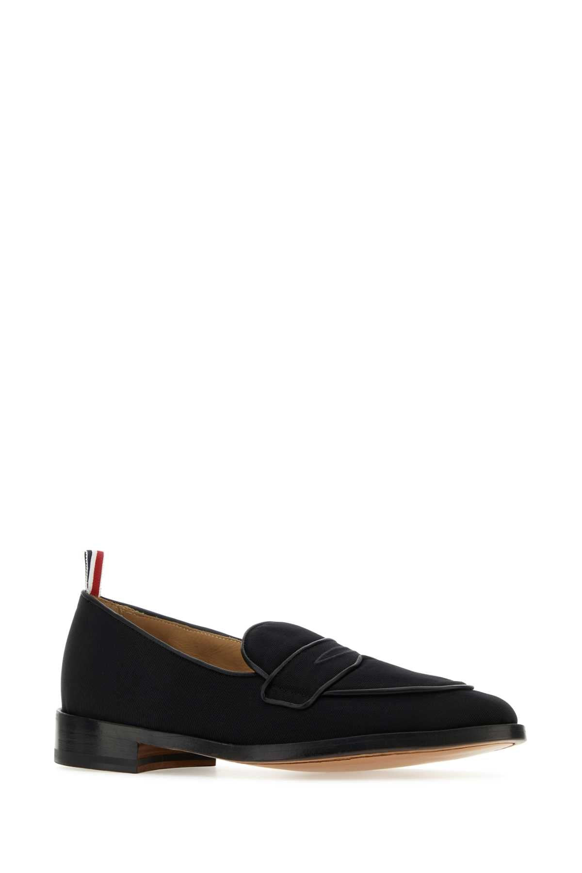 Thom Browne Men Midnight Blue Fabric Loafers - 2