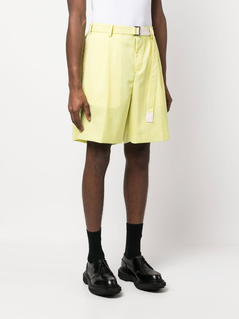 belted-waist bermuda shorts 3