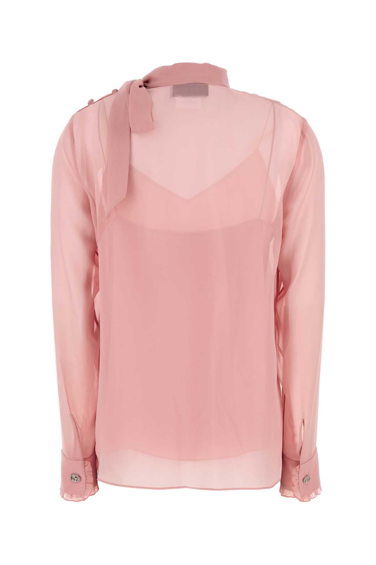 Gucci Women Pink Crepe Blouse - 2