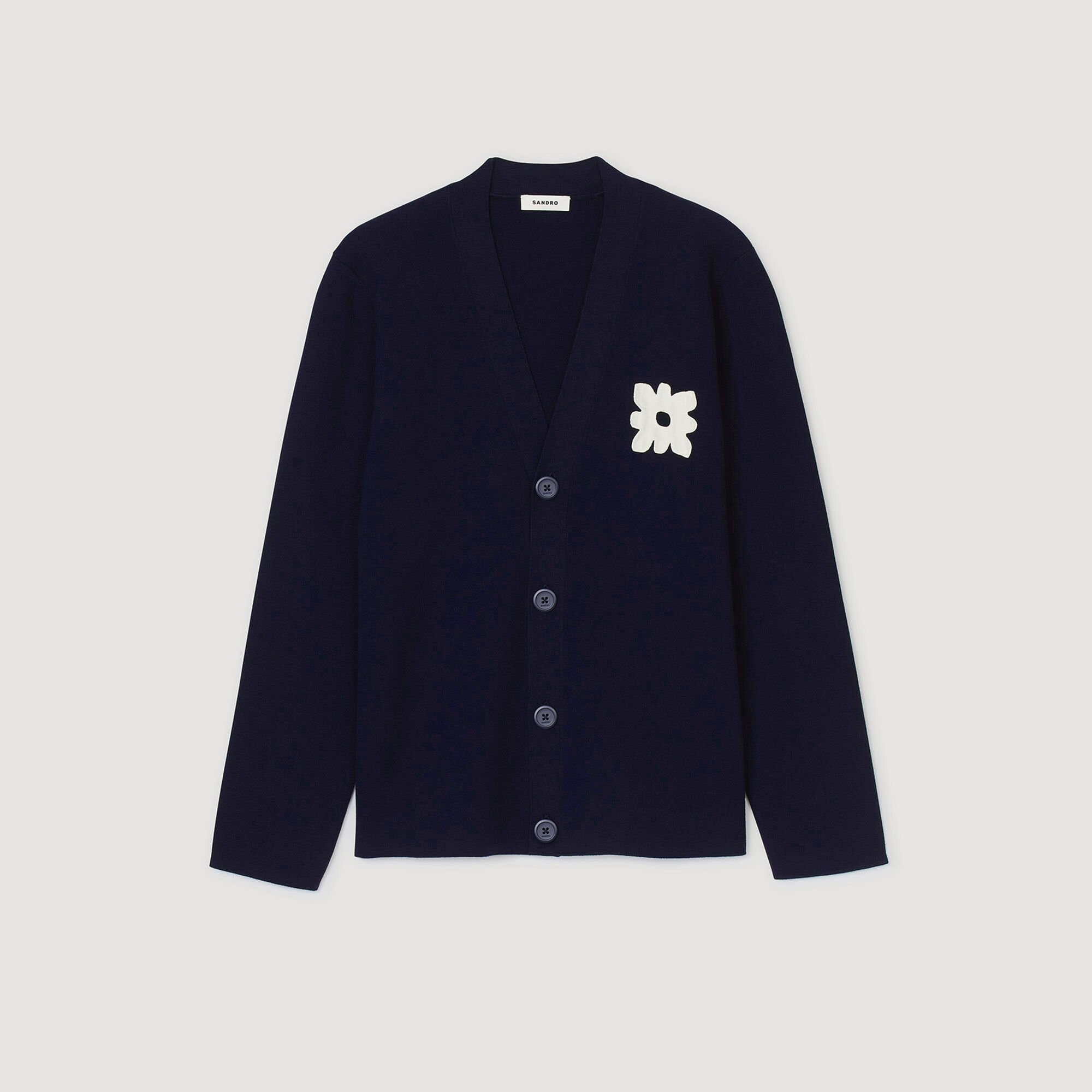 CARDIGAN WITH FLOWER DETAIL - 6