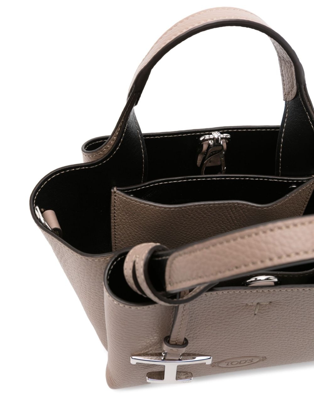 micro leather tote bag - 5
