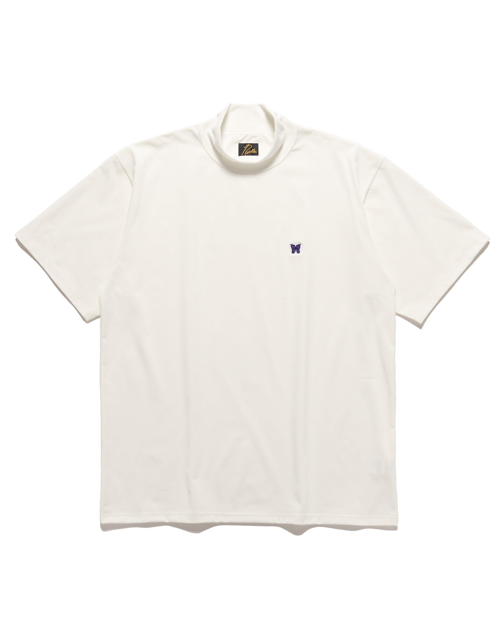 S/S Mock Neck Tee - Poly Jersey White - 1