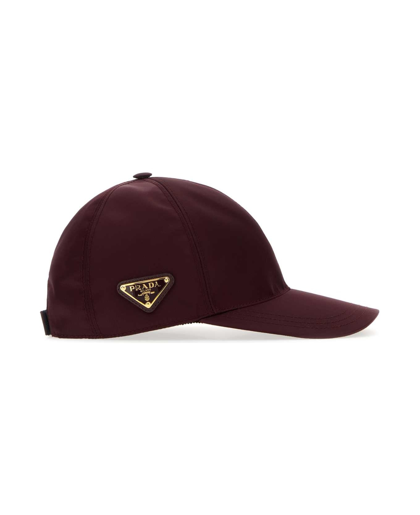 Burgundy Re-nylon Baseball Cap - 2
