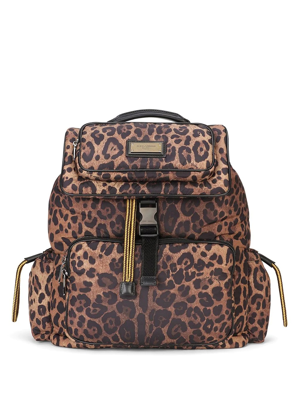 leopard-print backpack - 1