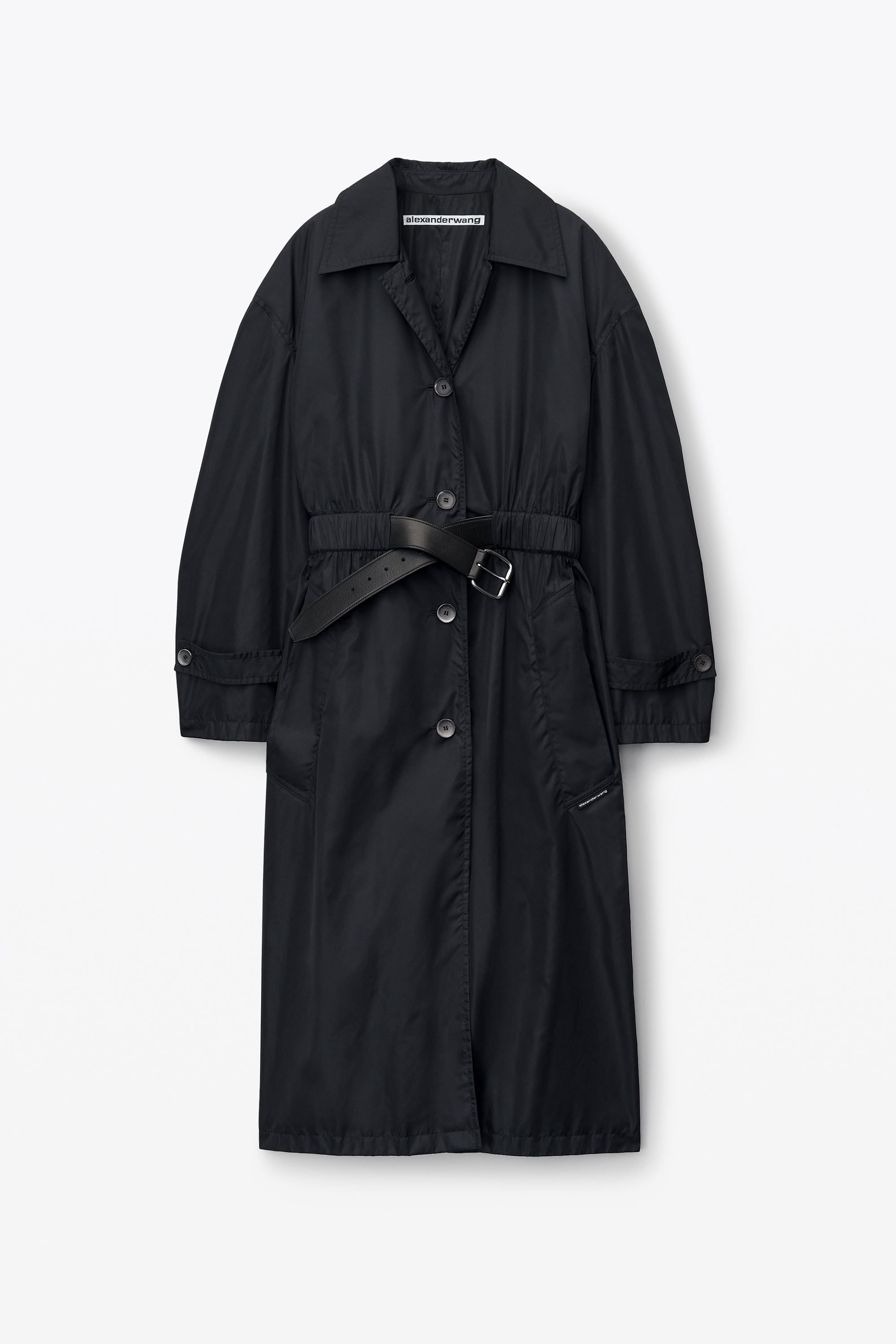 belted nyon car coat - 1