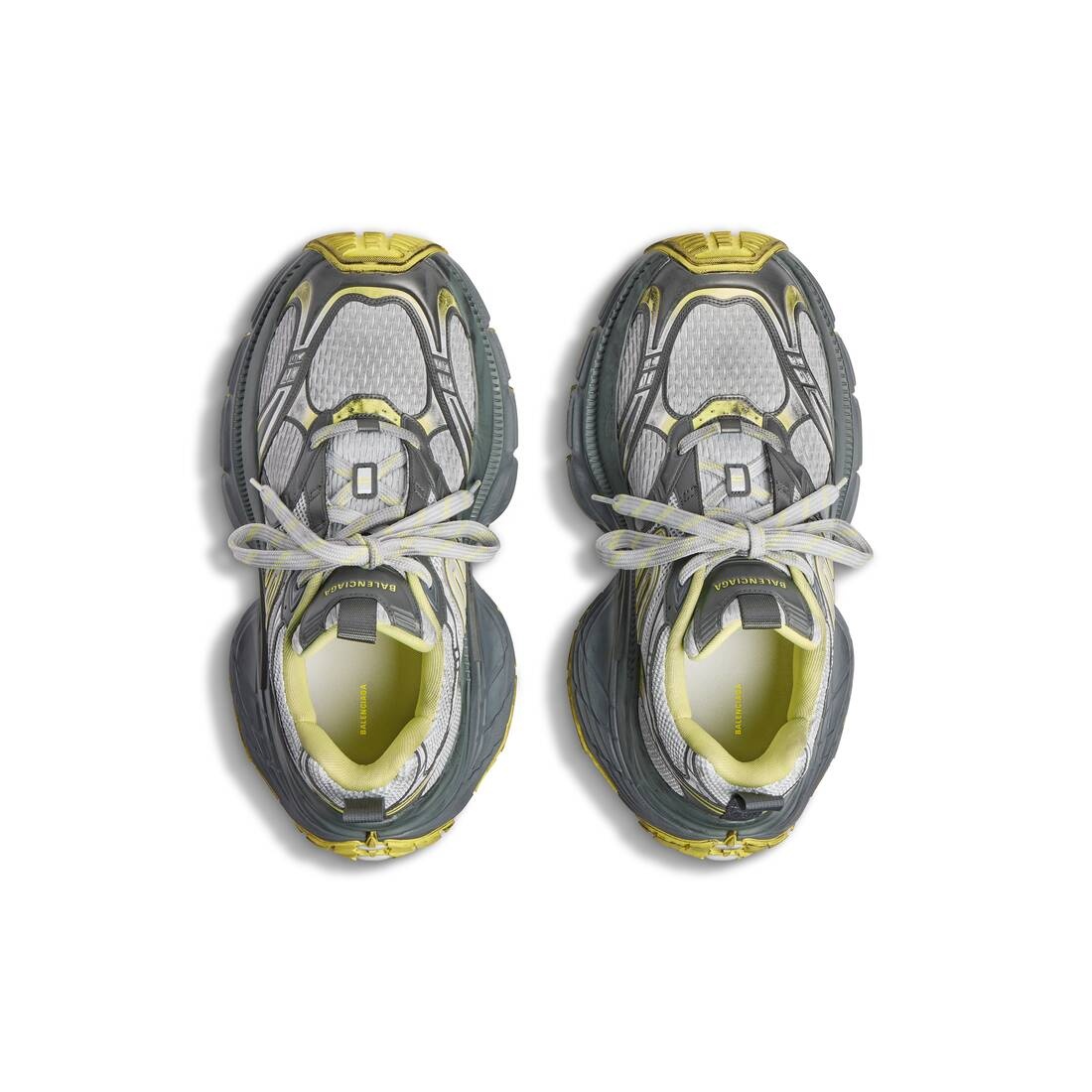 スニーカー BALENCIAGA  10XL Sneaker in Grey/Yellow BALENCIAGA Men's 10xl Sneaker in Grey/yellow | REVERSIBLE