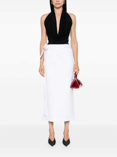 MAGDA BUTRYM floral-appliquÃ©-strap pencil skirt outlook