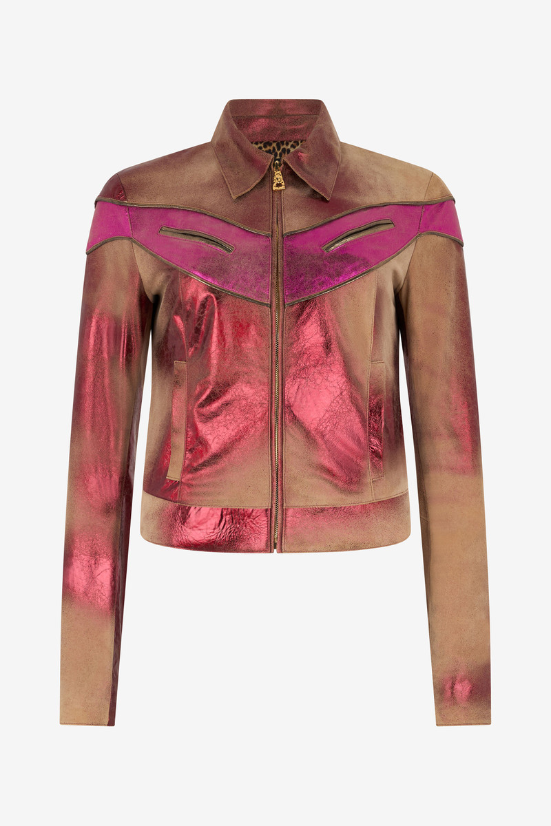 Metallic Leather Jacket 1