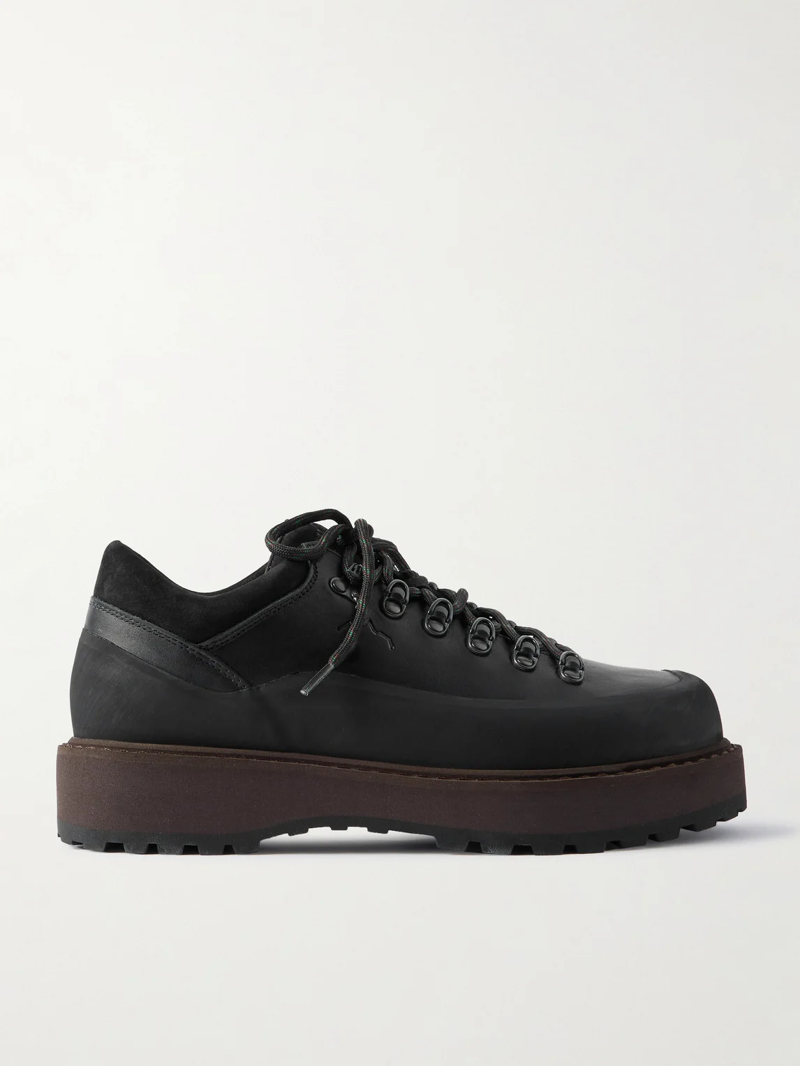Cornaro Gomma Rubber and Suede-Trimmed Leather Sneakers - 1