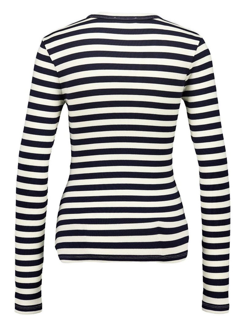rabanne striped button-detail top outlook