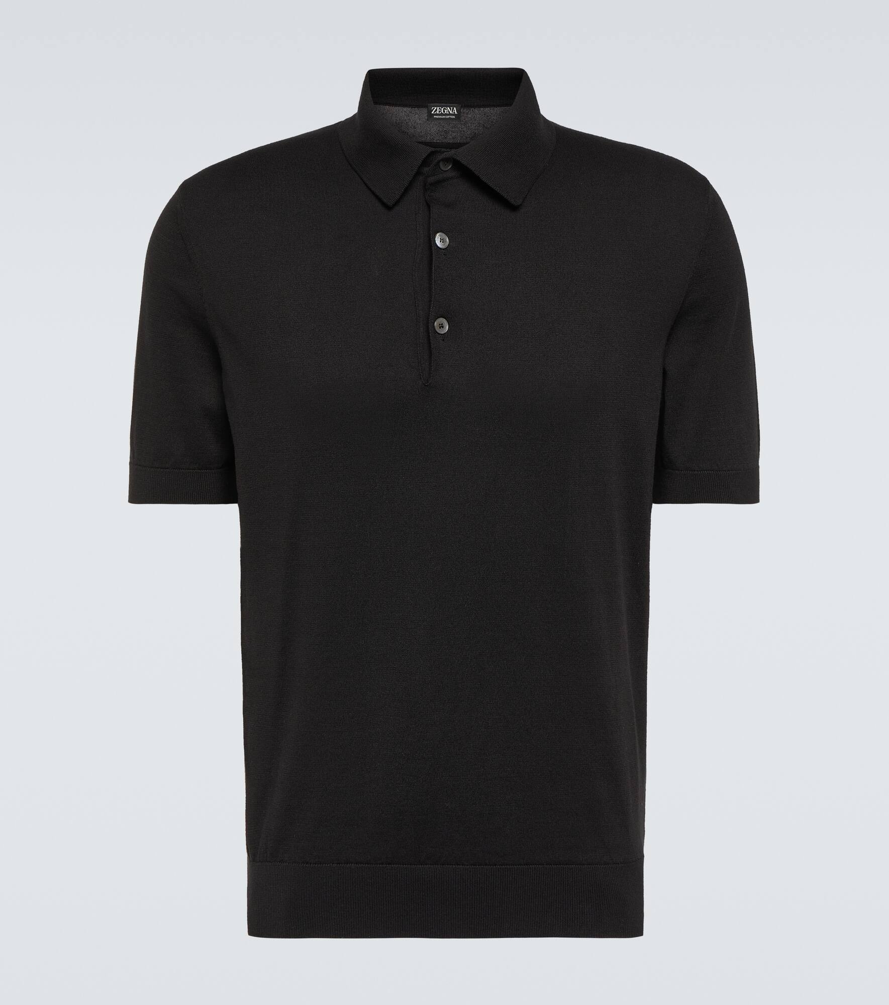 Cotton piqué polo shirt - 1