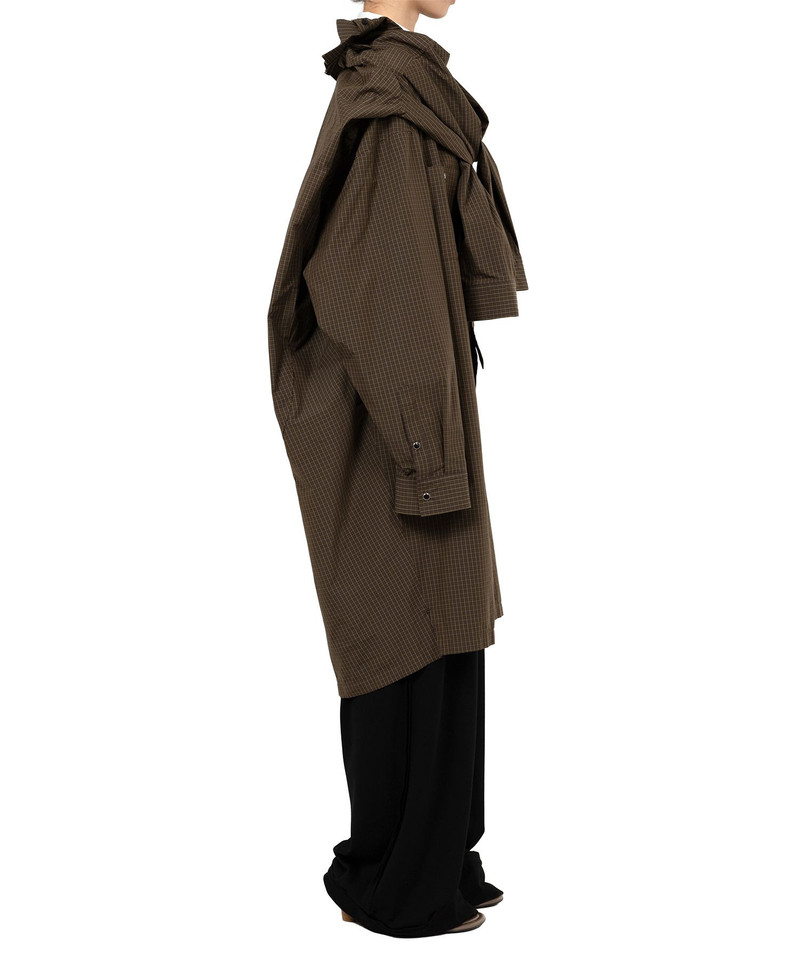 Sleeve Layered Check Shirt Dress 7