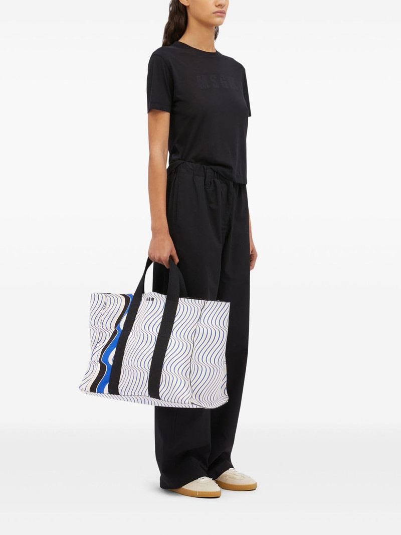 MSGM striped tote bag outlook