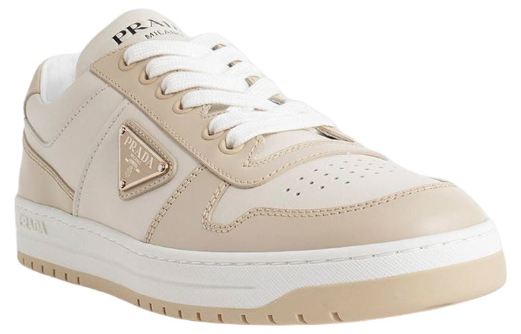 (WMNS) PRADA Downtown Leather Sneakers 'Beige' 1E792M_3LMS_F03FW_F_030 - 3
