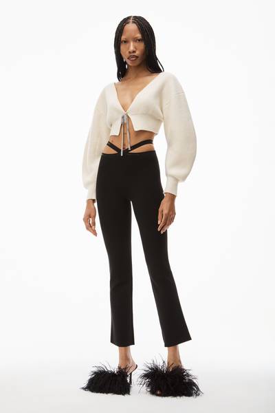 Alexander Wang V-NECK CROPPED CARDIGAN IN BOILED WOOL outlook