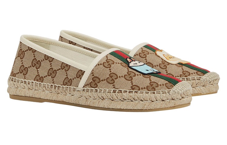 (WMNS) Gucci x Pikarar Appliqu GG Shoes 'Beige' 737513-FABOS-9743 - 2