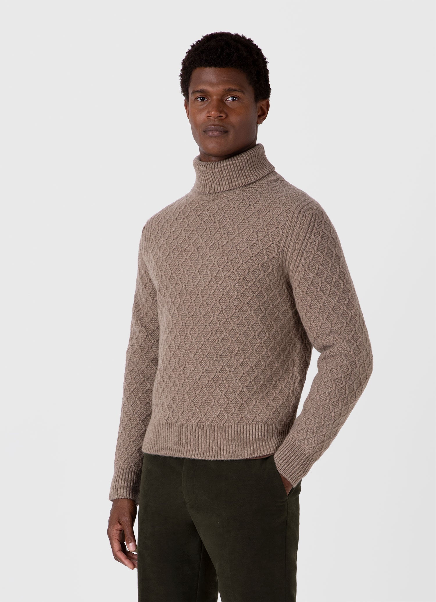 Sunspel x WM Brown Aran Roll Neck - 2