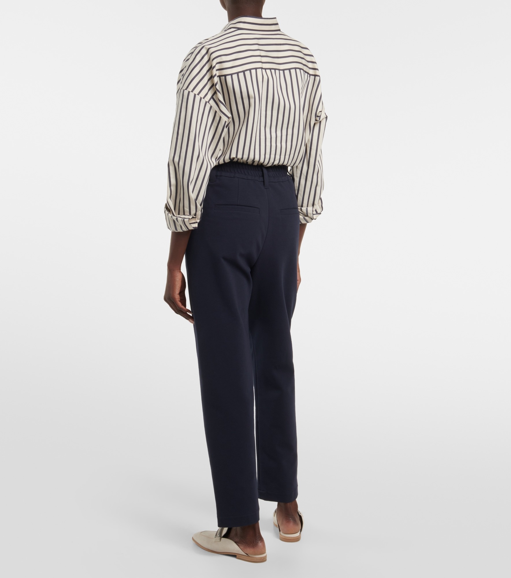 Mid-rise straight pants - 3