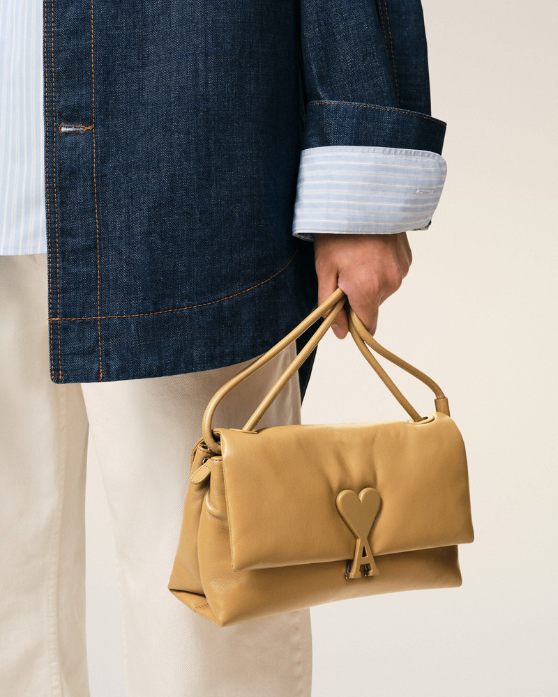 AMI Paris YELLOW COWHIDE LEATHER VOULEZ-VOUS BAG outlook