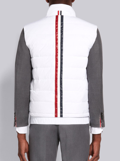 Thom Browne White Down Filled Poly Twill Center Back Stripe Ski Vest outlook