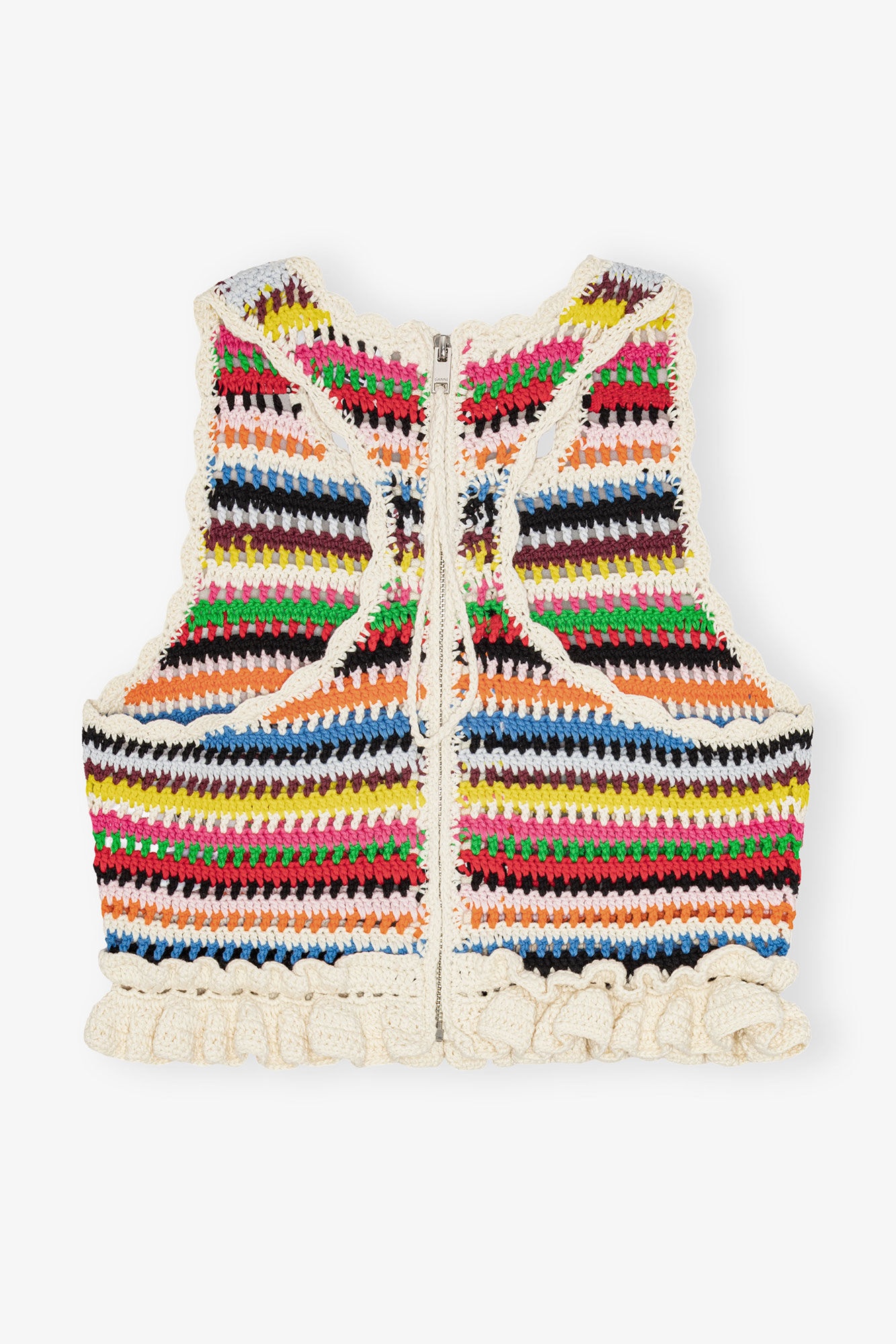 MULTICOLOUR CROCHET FRILL TOP - 2