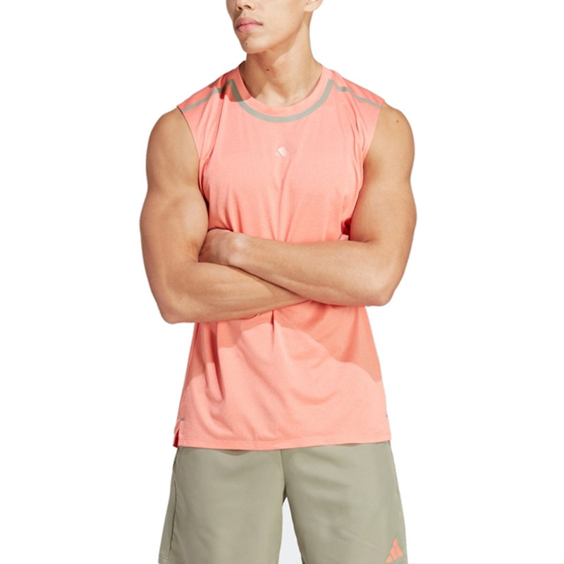 adidas adidas Teach Not Preach Workout Vest 'Pink Grey' IB9058 outlook