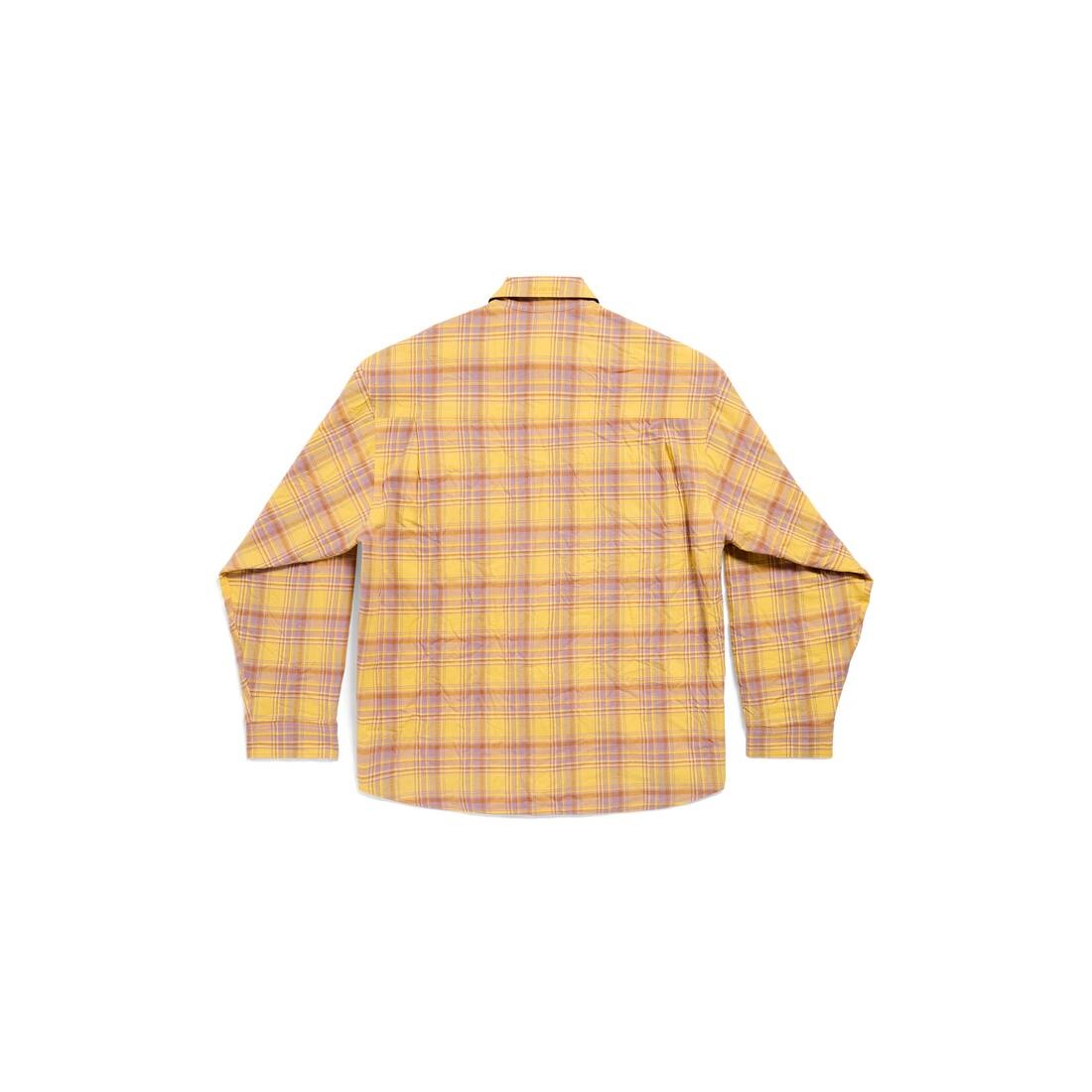 Men's Balenciaga Reversible Shirt Large Fit in Yellow/blue - 6