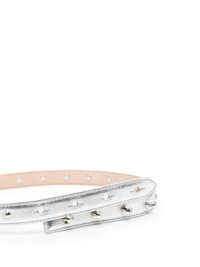 Alexander McQueen metallic leather belt outlook