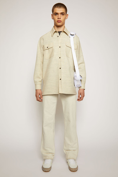 Acne Studios Melange wool-blend overshirt off white outlook