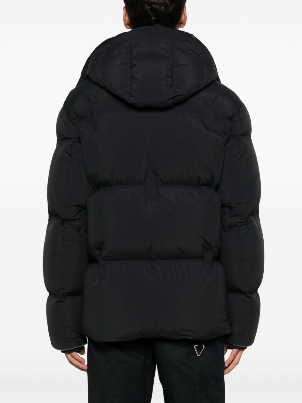 drawstring-hooded padded jacket - 4