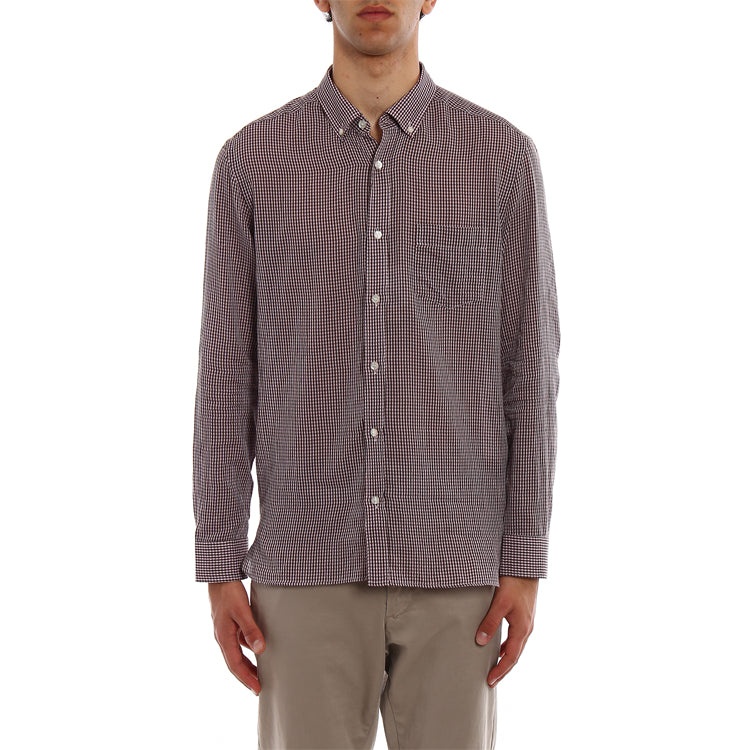 Men's Burberry Plaid Full Print Long Sleeves Shirt Pink Red 40700191 - 5