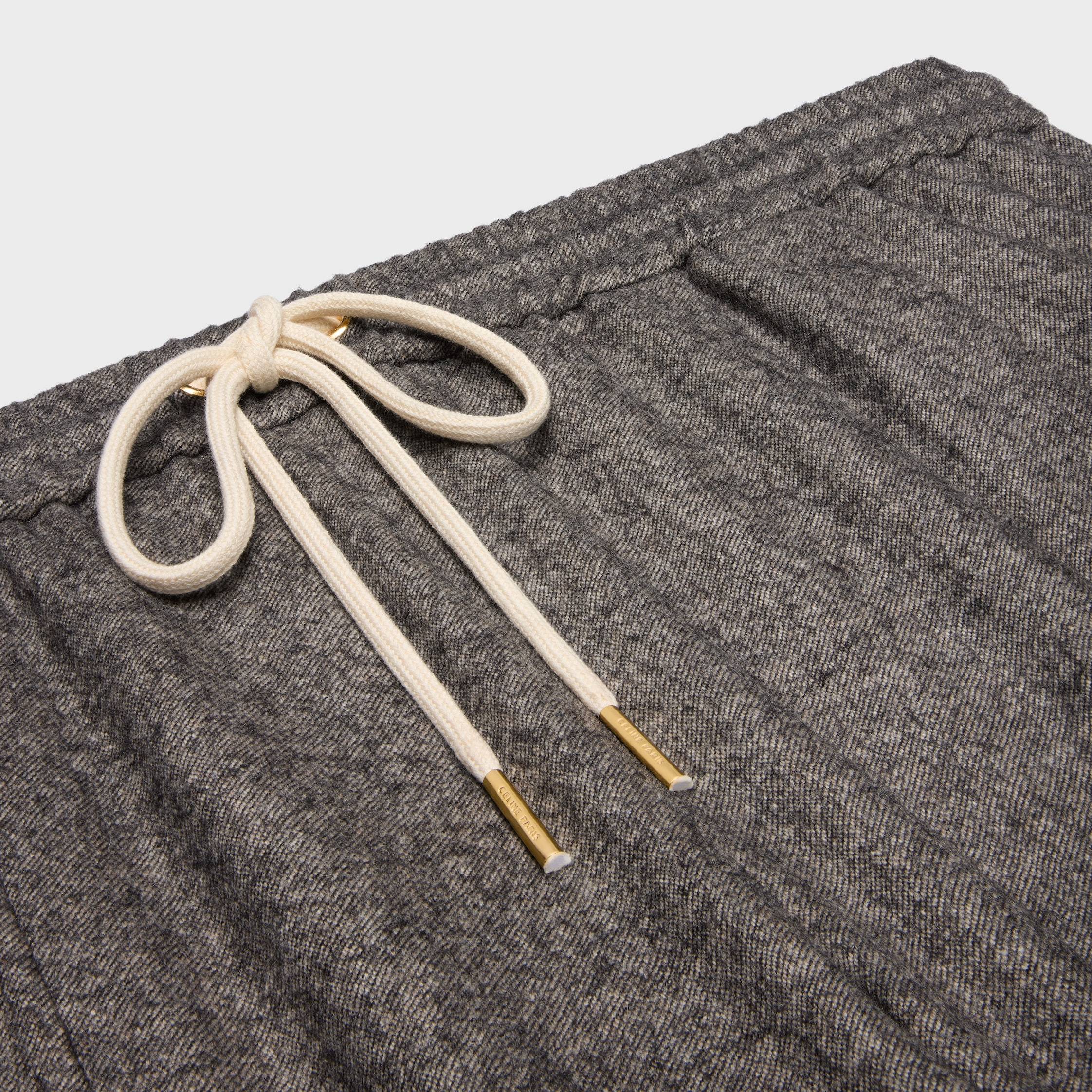 drawstring trousers IN cashmere flannel - 3