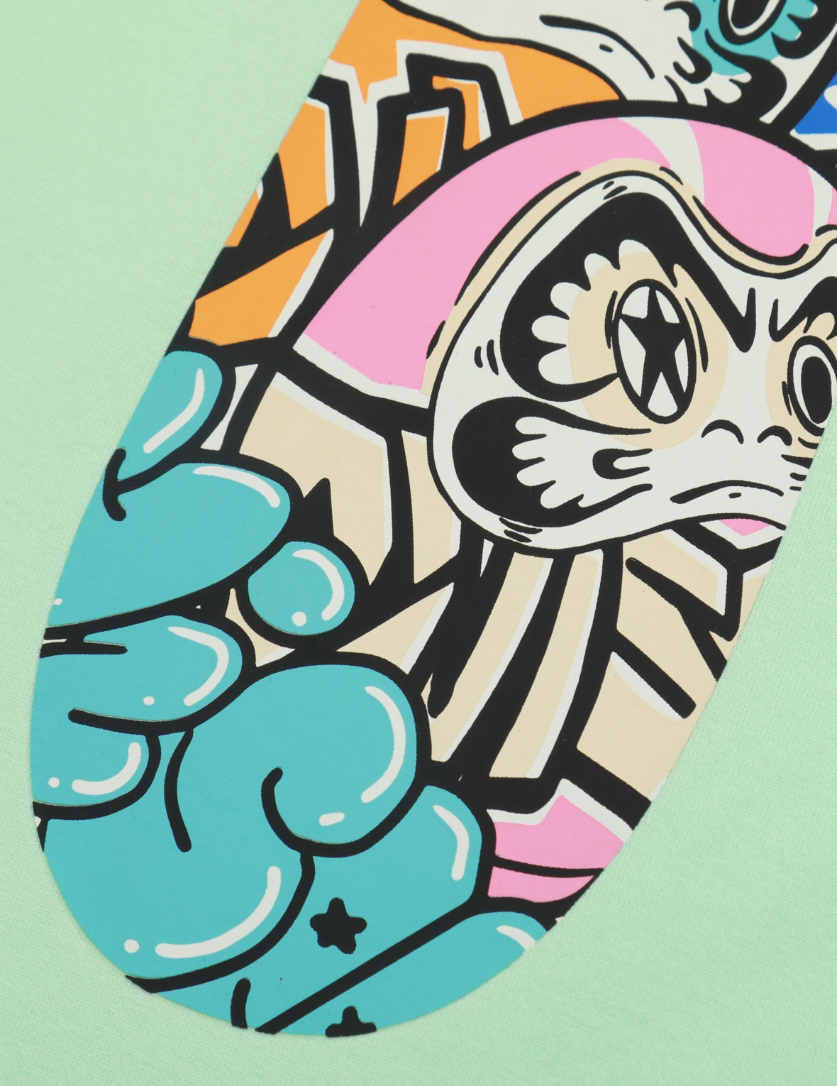 GRAFFITI DARUMA DAICOCK PRINT T-SHIRT - 8