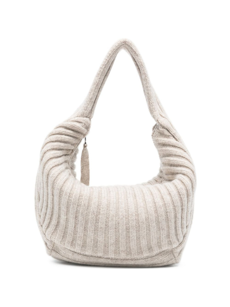 ribbed zip tote bag 1
