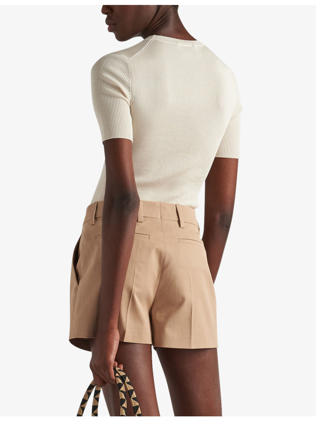 Branded knitted silk top - 4