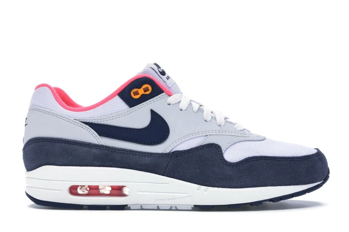 Nike Air Max 1 Pure Platinum Midnight Navy Racer Pink (W) - 1