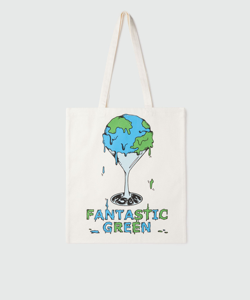 Organic cotton "Fantastic Green Burro Studio" tote bag 1