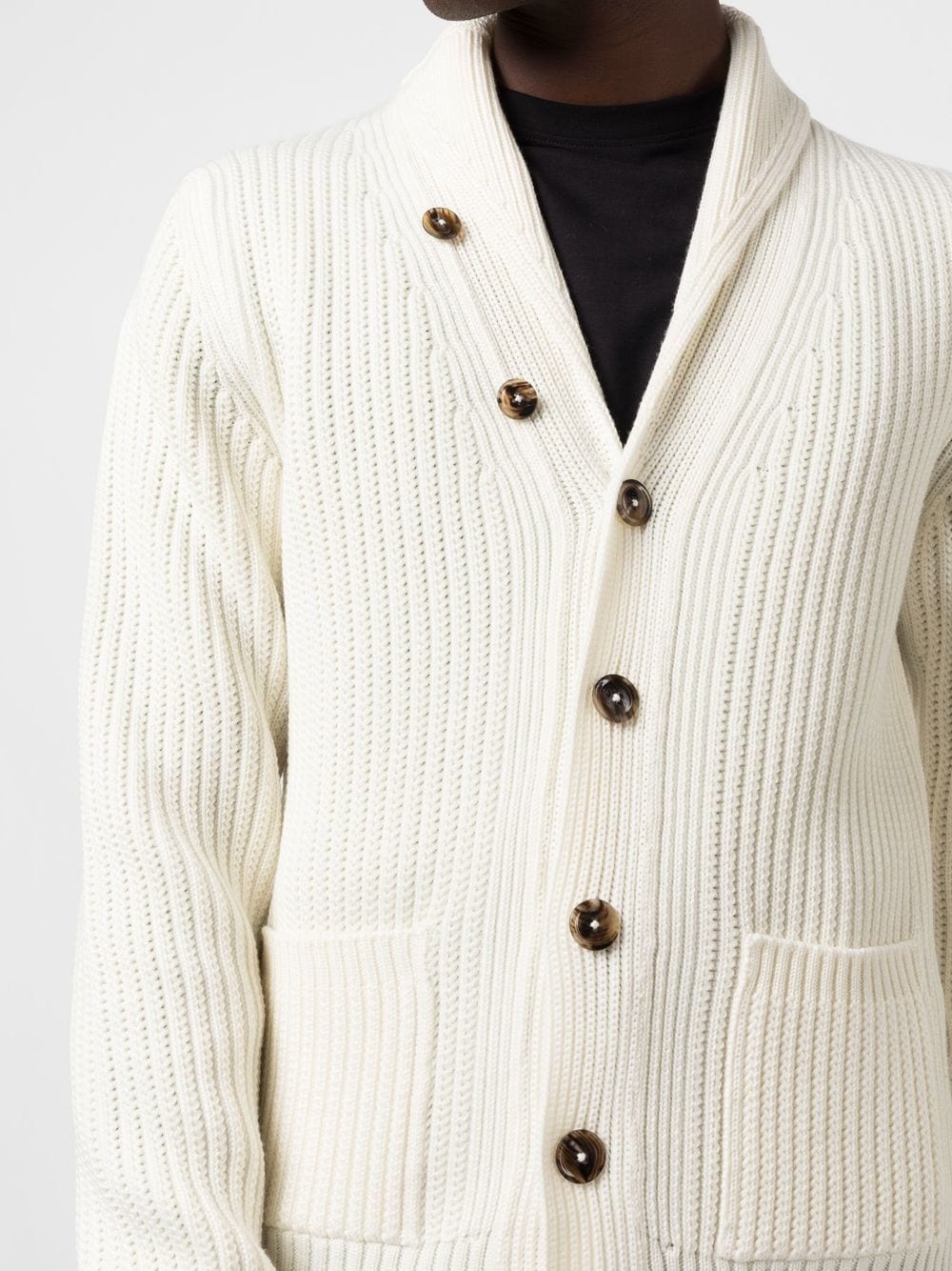 ribbed-knit cardigan - 5