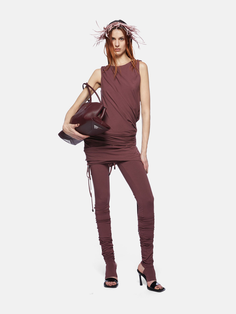 THE ATTICO DARK MAUVE MINI DRESS outlook