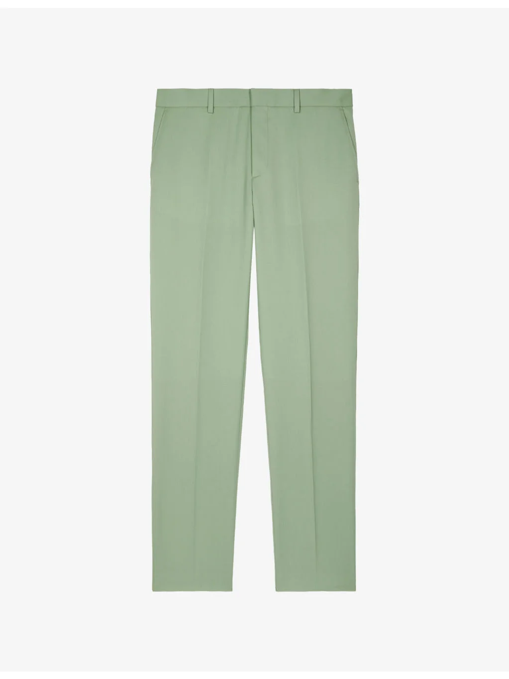 Straight-Leg Regular-Fit Wool Trousers - 1