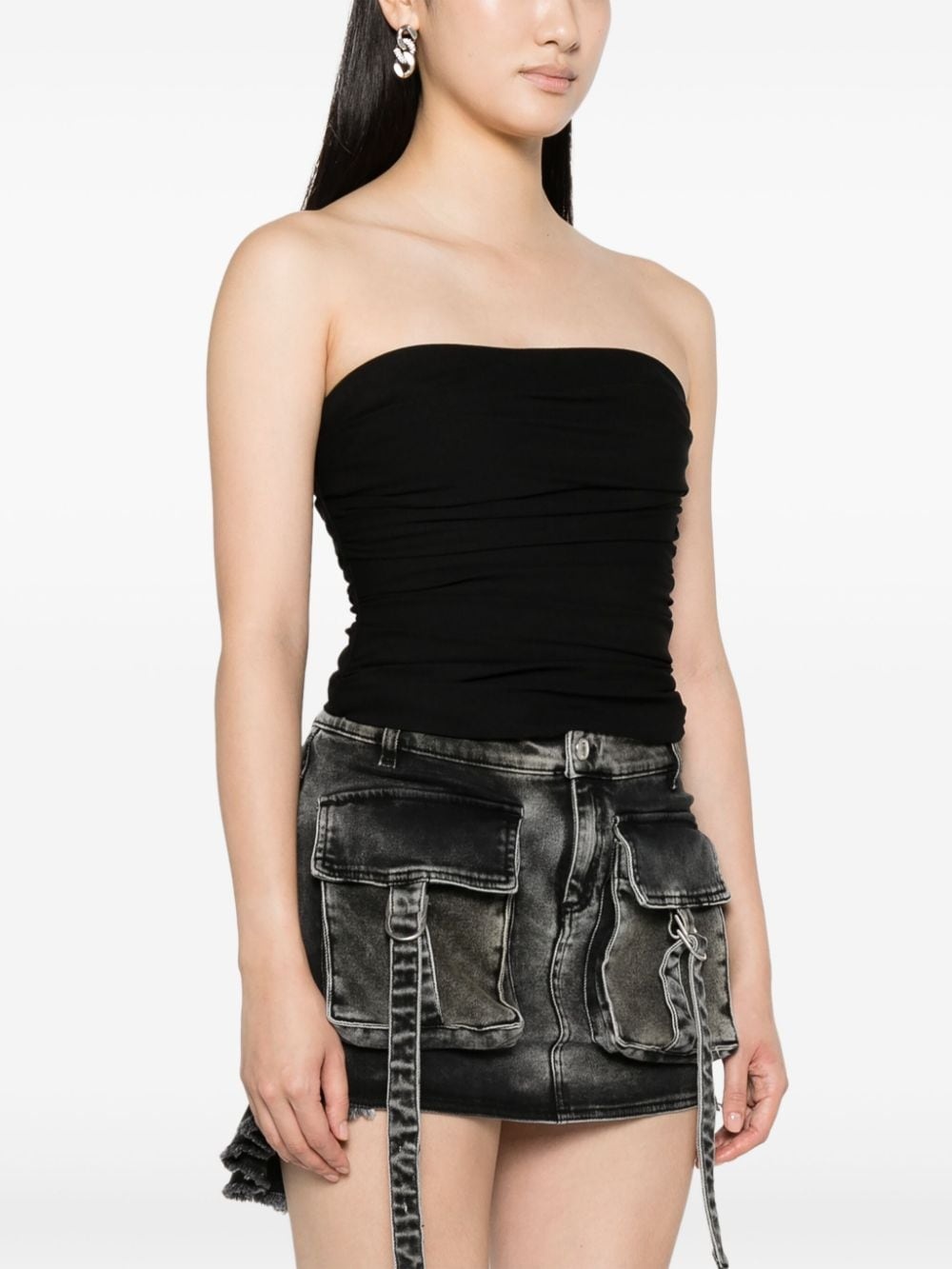 ruched bandeau top - 3