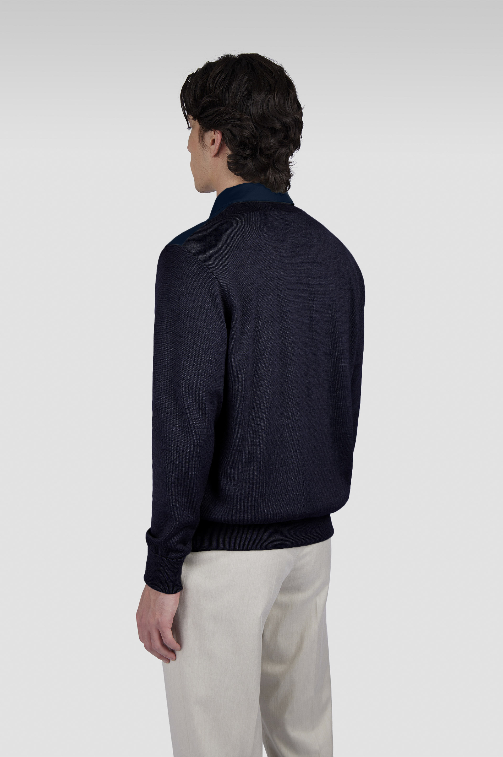 HYBRID ZIP-UP SHAKET IN TYPHOON® SILK, WOOL AND SILK - 3